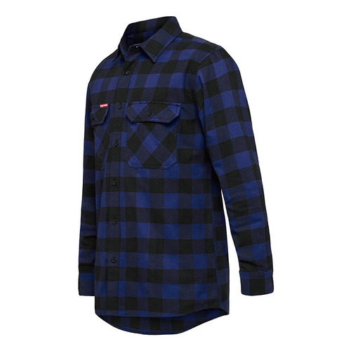 WORKWEAR, SAFETY & CORPORATE CLOTHING SPECIALISTS FOUNDATIONS - CHECK FLANNEL LONG SLEEVE SHIRT